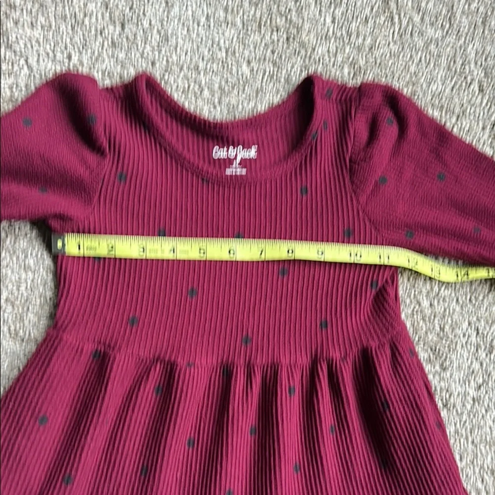 Cat‎ & Jack Maroon Dotted Casual Dress
